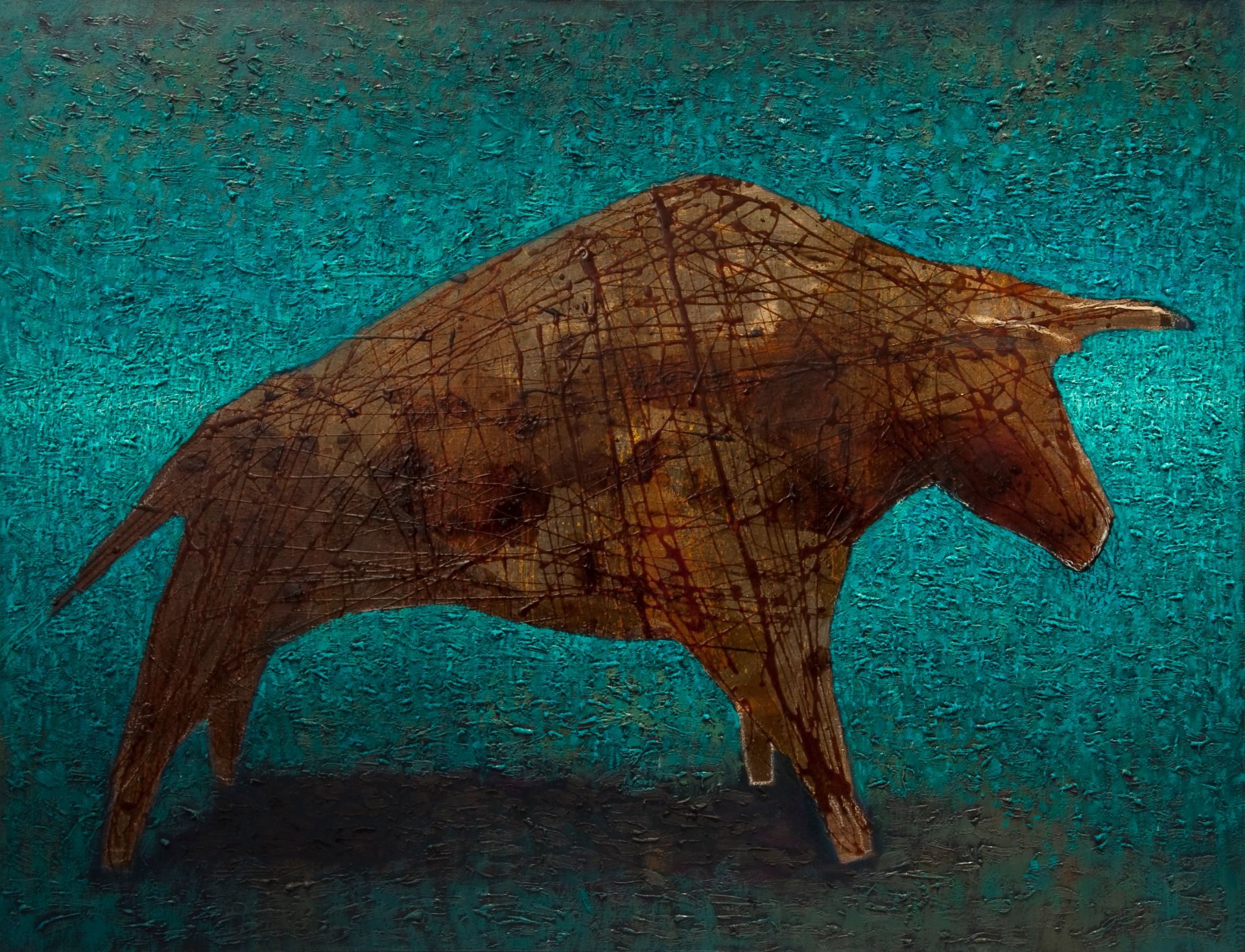 Statue of a bull 100x130 cm