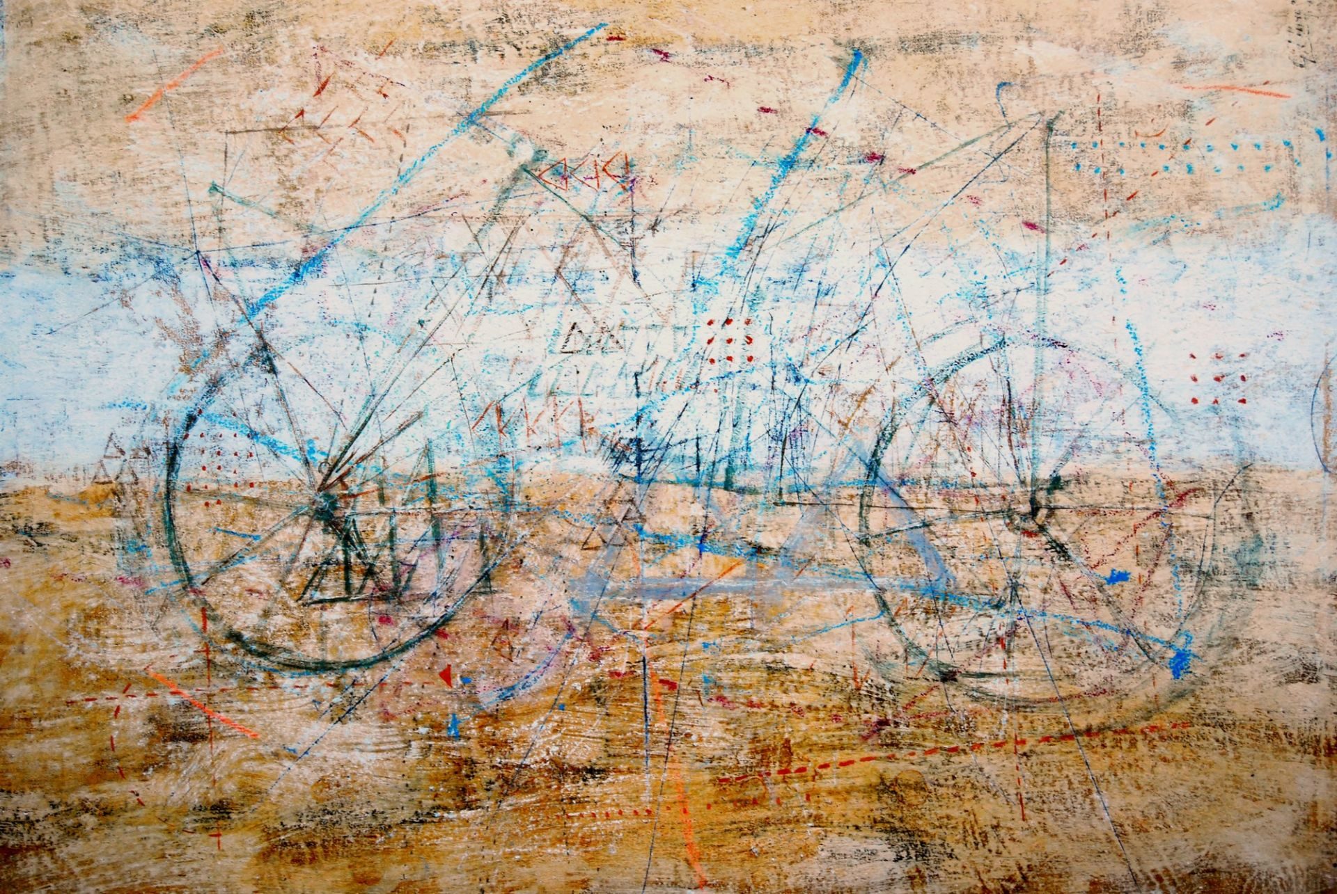 Speeding bike, 70x100cm