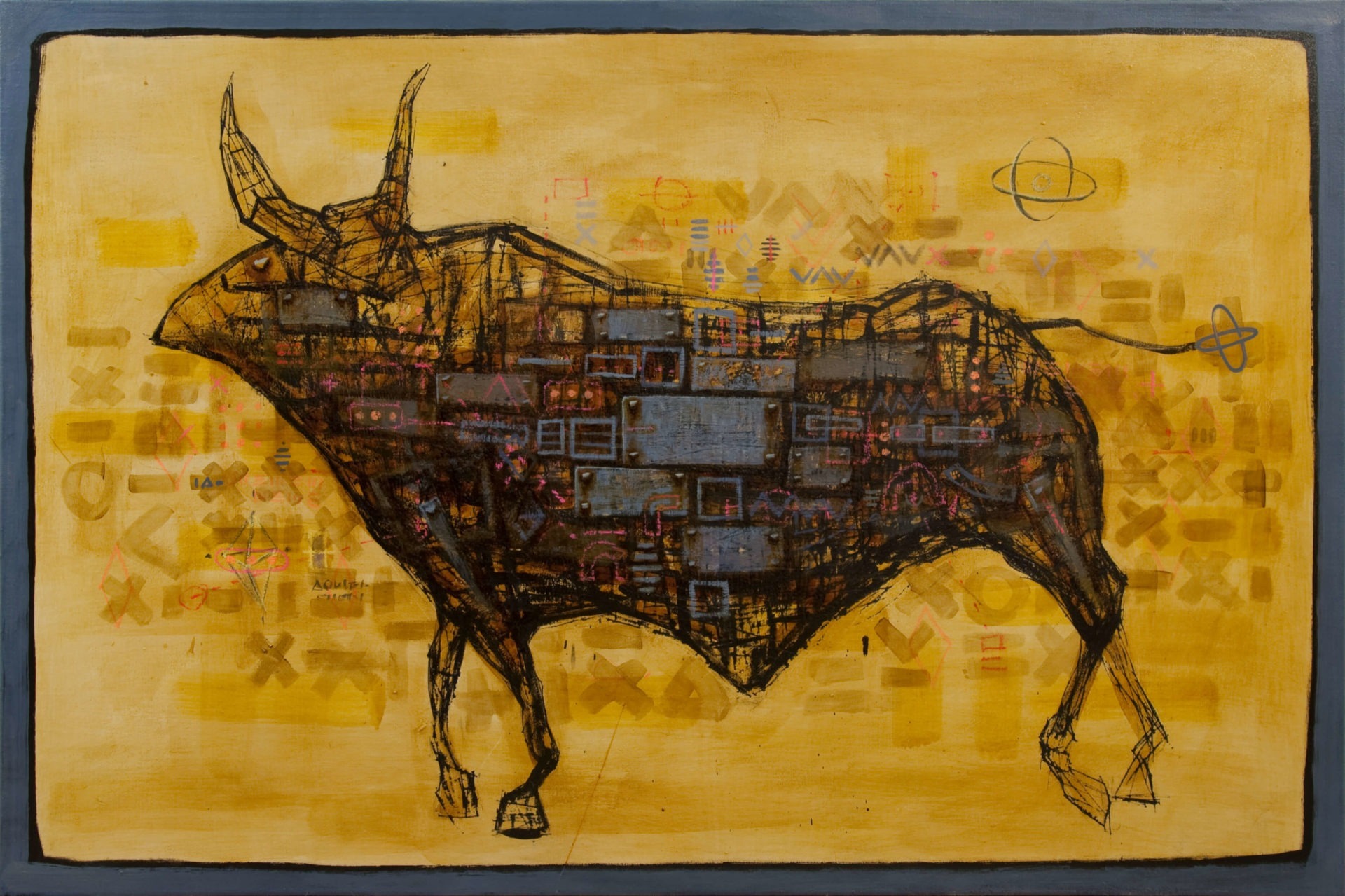 Mechanical bull, 90x140cm, 2019